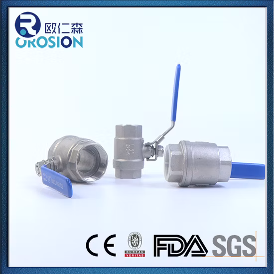Maniglia in acciaio inossidabile SS304 316 con valvola a sfera con filettatura interna bloccabile BSPP BSPT NPT 2PC